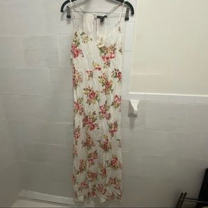 White Floral Maxi Dress